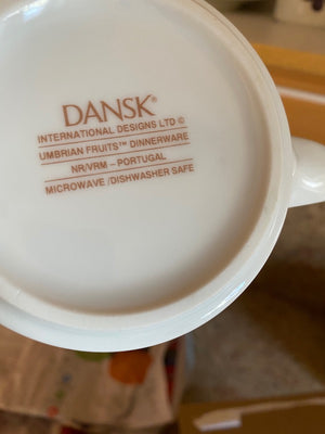 11 Vintage Dansk, Fiance Fruits Cups & Saucers