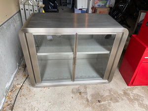 Outdoor/Indoor Stainless Steel Custom Made Cabinet, Glass Doors