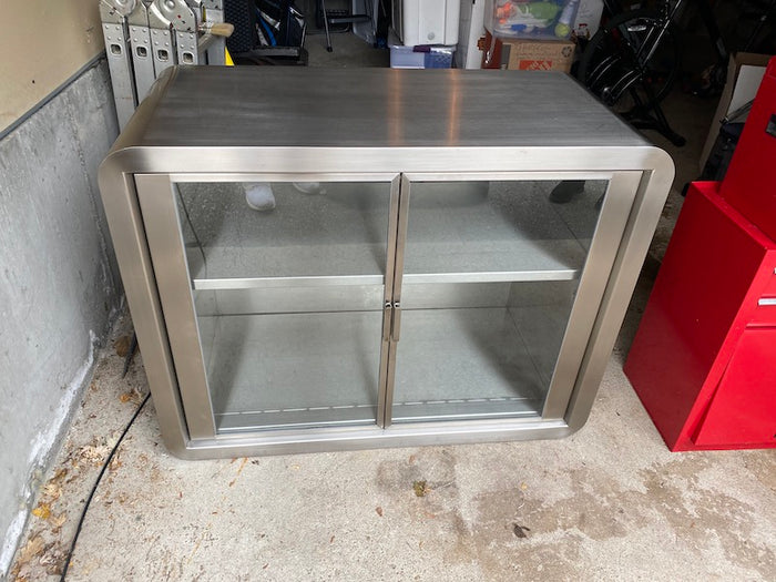 Outdoor/Indoor Stainless Steel Custom Made Cabinet, Glass Doors