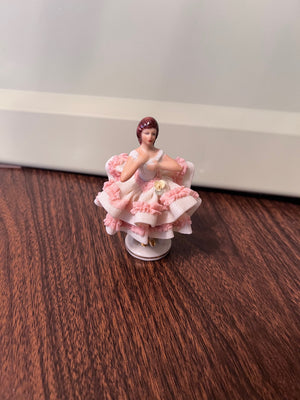 Dresden Miniature Ballerina Figurine