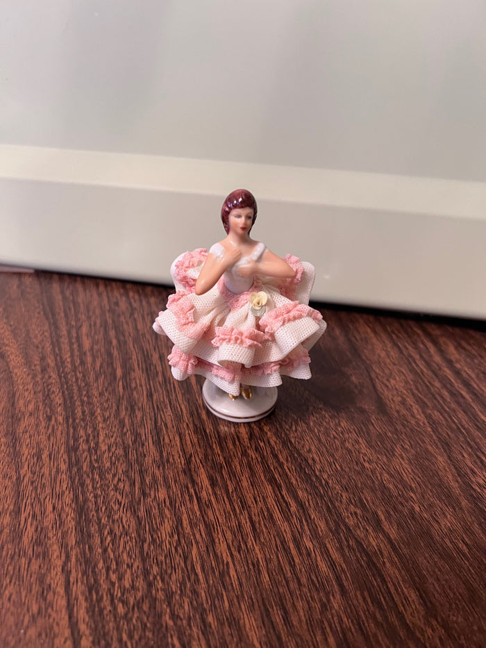 Dresden Miniature Ballerina Figurine