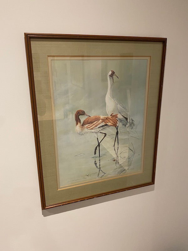 Signed LE Print- "Whooping Crane" by Michael Dumas