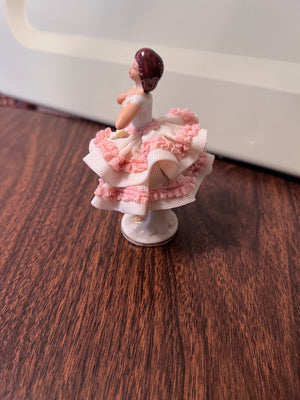 Dresden Miniature Ballerina Figurine