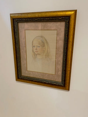 Pastel Portrait of Young Girl by Dawn Cookson