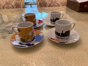 4 Porcelanas Rabat Barcelona Cups & Saucers