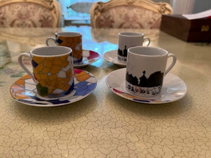 4 Porcelanas Rabat Barcelona Cups & Saucers