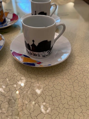 4 Porcelanas Rabat Barcelona Cups & Saucers