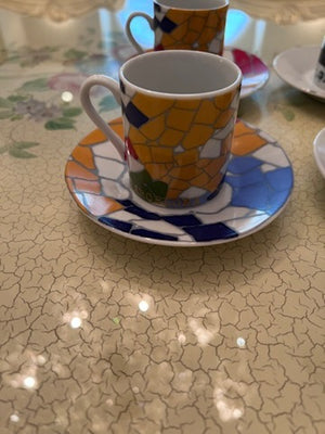 4 Porcelanas Rabat Barcelona Cups & Saucers