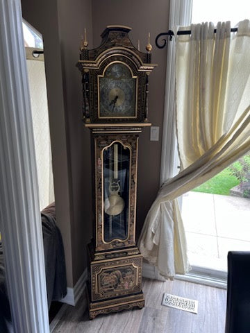 Gaspar Vieira Chinoiserie Grandfather Clock, Made in Portugal