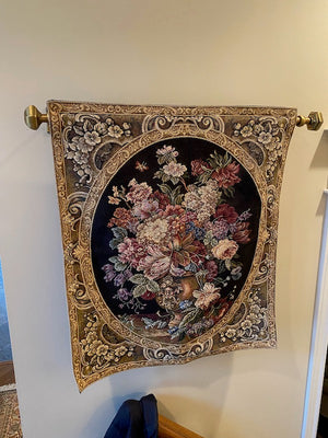 Small Wall Hanging Tapestry- "Flowers"
