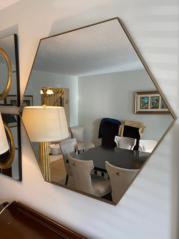 Hexagon Shaped Mirror, Gold Frame Sell My Stuff Canada Canada's