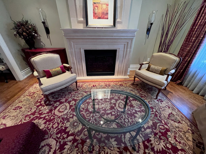 Pair of Bergere Chairs with Custom Fabric from Robert Allen