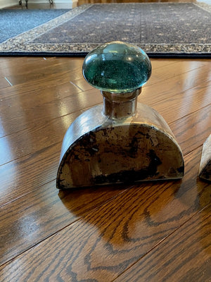 Pair of Glass Decanters- Made in Mexico