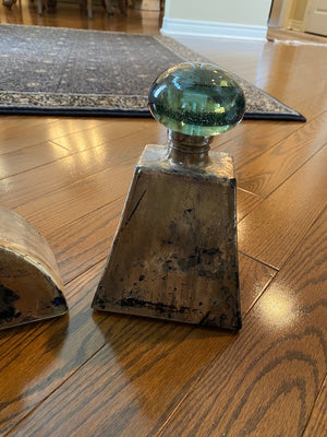 Pair of Glass Decanters- Made in Mexico