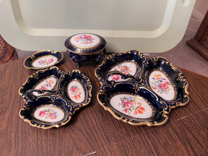 Vintage 1950's JLMENAU Graf von Henneberg Echt Kobalt Lot