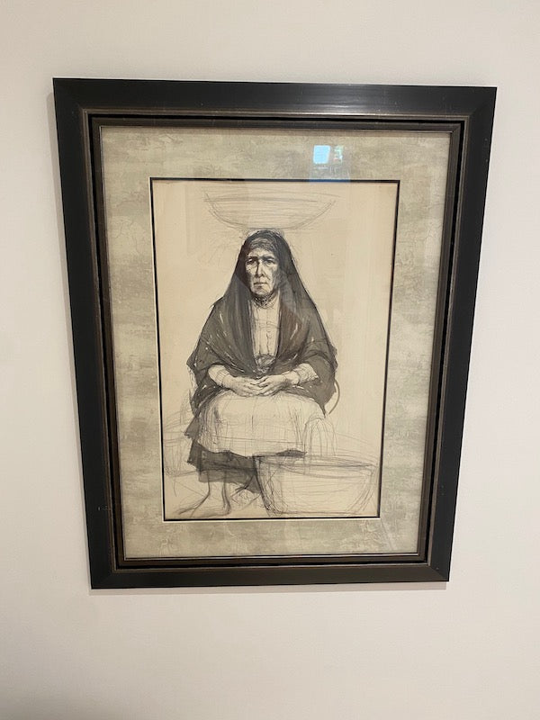 Sketch of an Old Italian Peasant Lady- by Dawn Cookson
