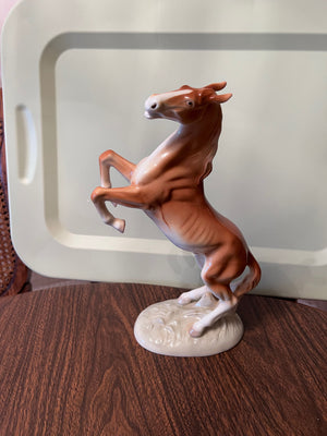 Royal Dux Porcelain Prancing Horse Figurine