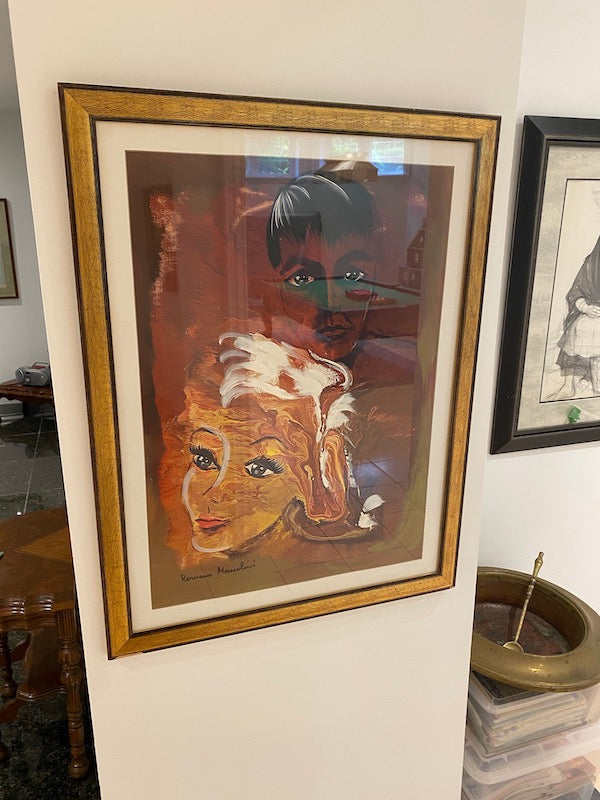 Signed Print by Romano Mussolini