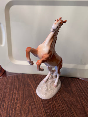 Royal Dux Porcelain Prancing Horse Figurine