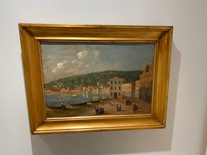 1600-1700 Century Reproduction Painting- "Walking by the Docks" # 1