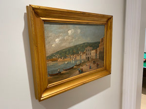 1600-1700 Century Reproduction Painting- "Walking by the Docks" # 1