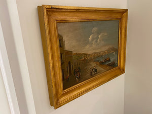 1600-1700 Century Reproduction Painting- "Walking by the Docks" # 2