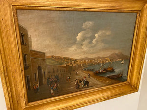 1600-1700 Century Reproduction Painting- "Walking by the Docks" # 2
