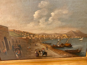 1600-1700 Century Reproduction Painting- "Walking by the Docks" # 2