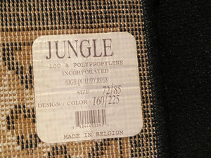 "Jungle" Area Rug- Made in Belgium 6ft x 7ft