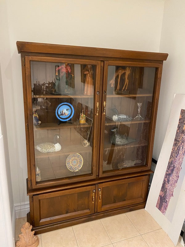 Wood Hutch/Display Cabinet