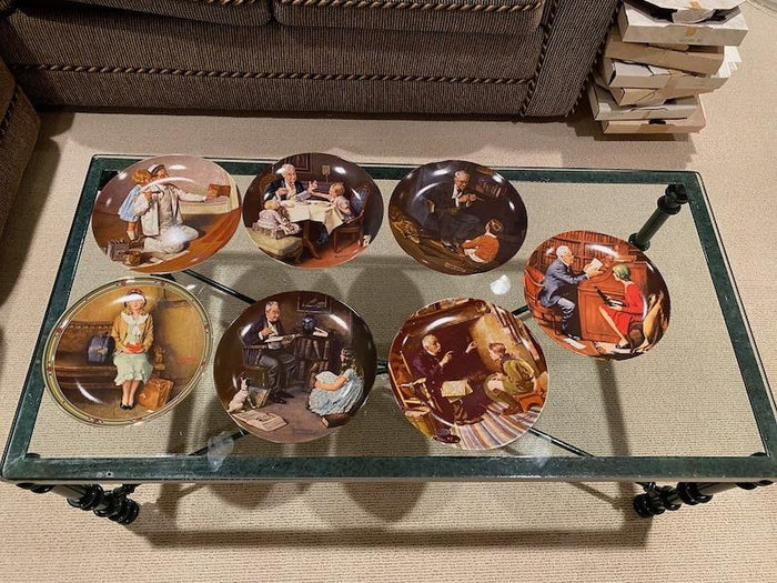 Norman Rockwell 7 Collector Plates
