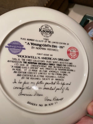 Norman Rockwell 7 Collector Plates
