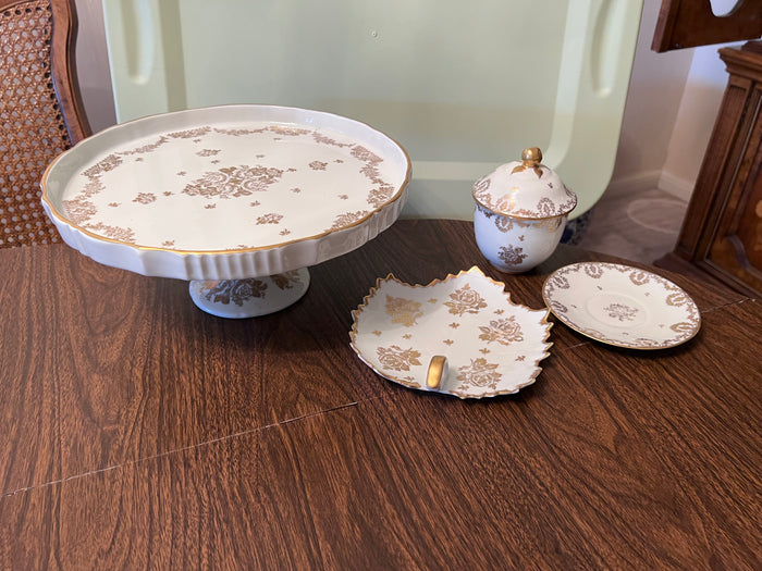 Gold & White Porcelain Lot