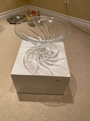 JG Cristal Durand- Clerval Round Footed Compote Bowl