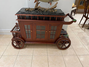 Antique Carriage Bar Cart