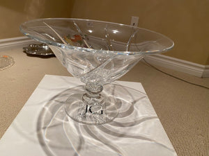 JG Cristal Durand- Clerval Round Footed Compote Bowl