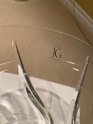 JG Cristal Durand- Clerval Round Footed Compote Bowl