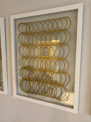 3 Piece Gold Abstract Wall Art