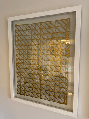 3 Piece Gold Abstract Wall Art