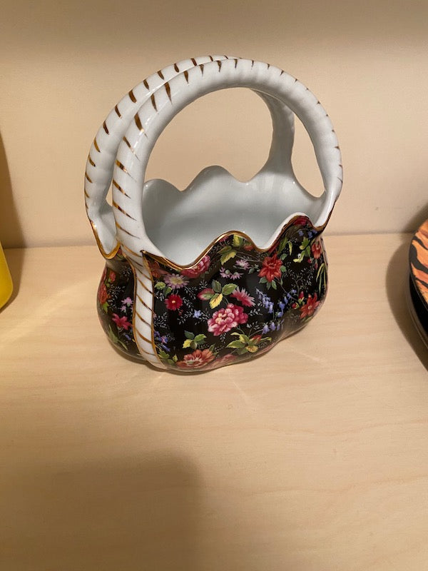 Formalities of Baum Bros Mini Floral Porcelain Basket