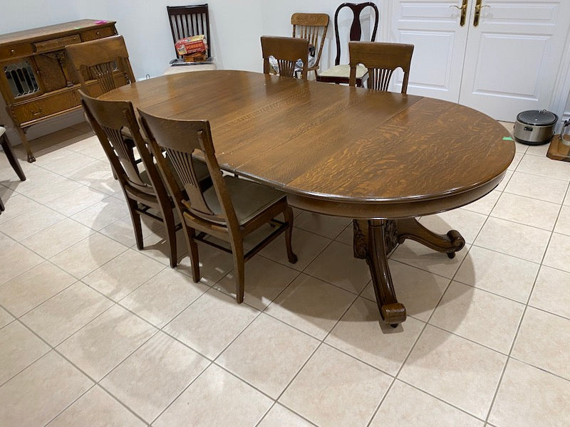 Large Second Hand Oak Dining Table Oak Dining Table Second Hand