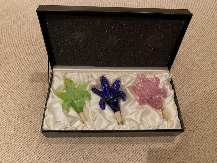 Set of 4 Glass Stoppers