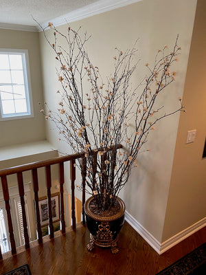 Beautiful Claw Footed Planter with Faux Indoor Plant