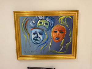Original Painting- "Masks" by Romano Mussolini