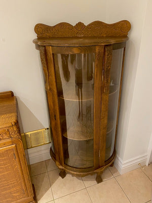 Antique Oak Curio Cabinet