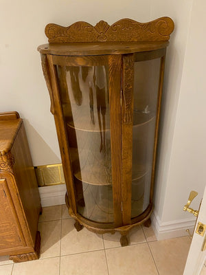Antique Oak Curio Cabinet