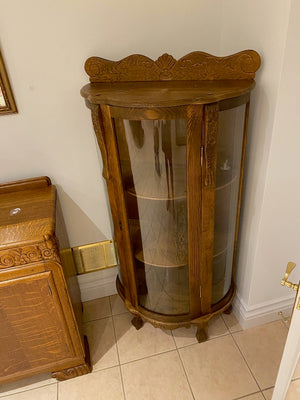 Antique Oak Curio Cabinet