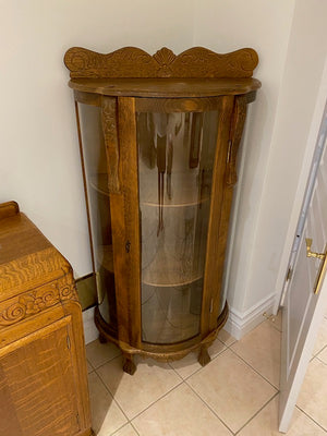 Antique Oak Curio Cabinet
