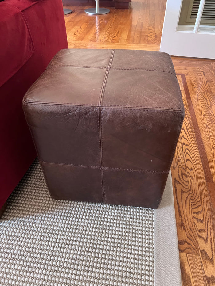 Brown Leather Cube (*1 Available)