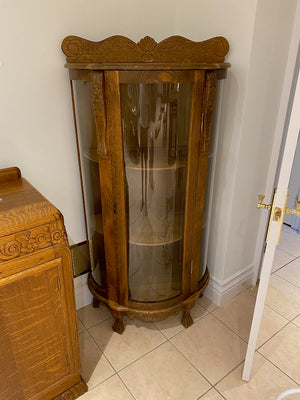 Antique Oak Curio Cabinet